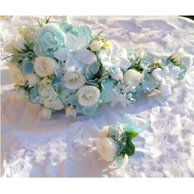 Svatební kytice- nebeská převislá (umělá)