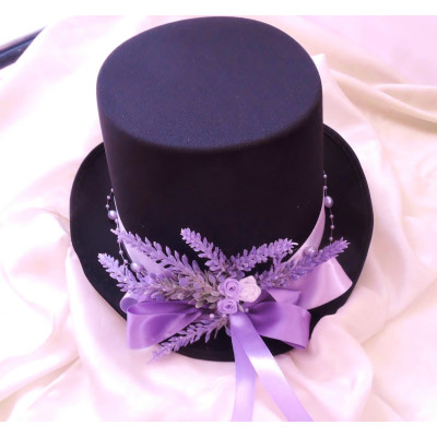 Autokorsáž- černý cylindr levandulový