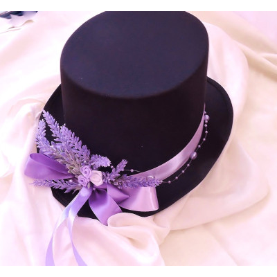 Autokorsáž- černý cylindr levandulový