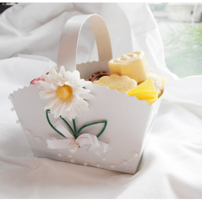 Košík na koláčky- s kopretinou