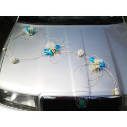 dekorace na auto- mini blue 
