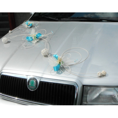 dekorace na auto-  mini blue 