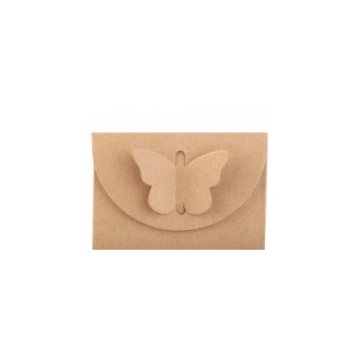 Papírová krabička natural s motýlem