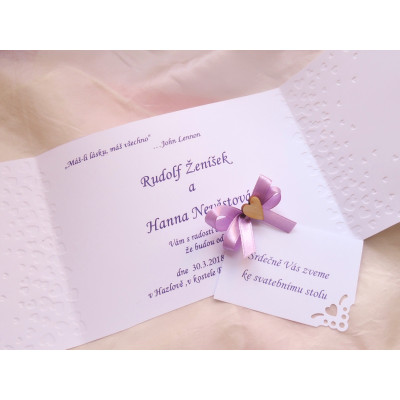 svatební oznámení  "Motýlek"