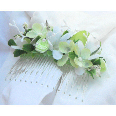 hřebínek do vlasů zelenkavý