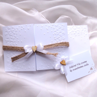 svatební oznámení "jutové 1"