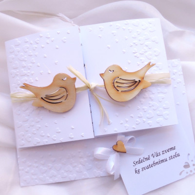 svatební oznámení "Ptáčci"