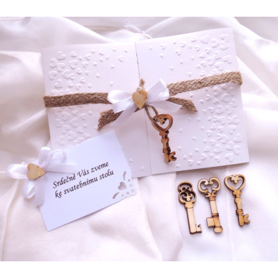 svatební oznámení "Klíč ke štěstí"