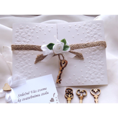 svatební oznámení "Klíč ke štěstí 2"