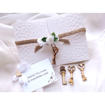 svatební oznámení "Klíč ke štěstí 2"
