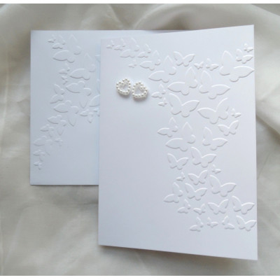 Oznámení + obálka  se srdíčky - čisté