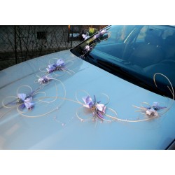 Výzdoba auta- 7 motýlů romantic levandule