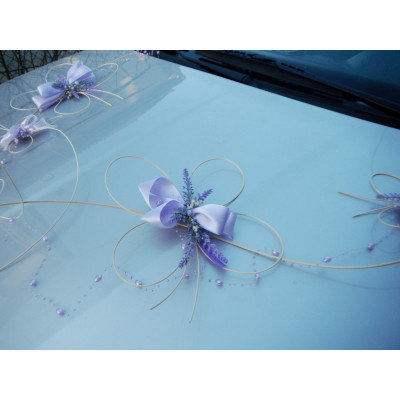 Výzdoba auta- 7 motýlů romantic levandule