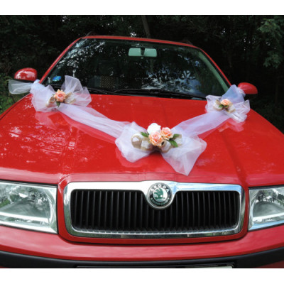 šerpa organzová- přírodní s růžičkami 2