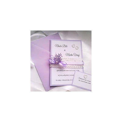 Svatební oznámení - levandule s krajkami