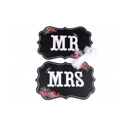 Svatební cedulky MR a MRS k zavěšení