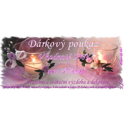Dárkový poukaz v hodnotě 500Kč