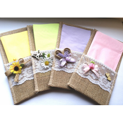 jutové kapsy na příbor- půjčení