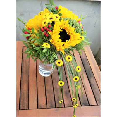 Svatební kytice slunečnicová
