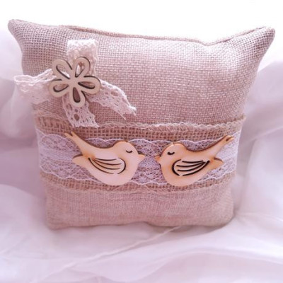 Polštářek na prstýnky  "ptáčci"