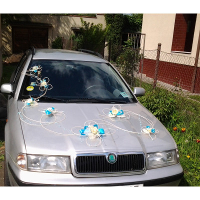 dekorace na auto- blue romantic