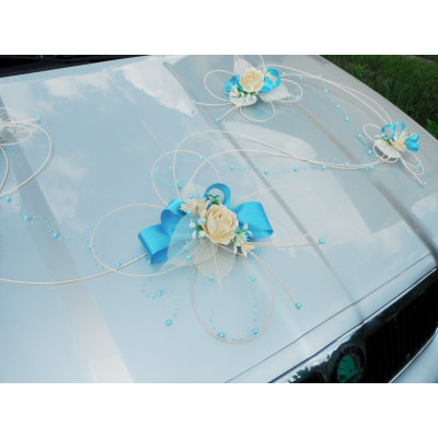 dekorace na auto- blue romantic