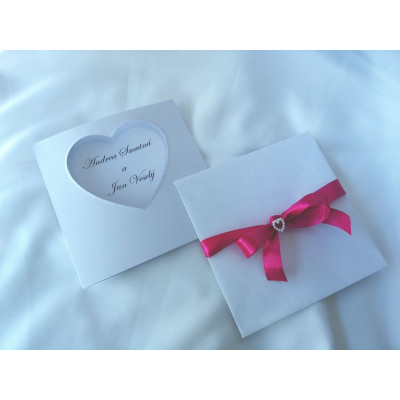 Svatební oznámení čtvercové vyřezávané