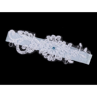 Podvazek krajkový s kamínkem