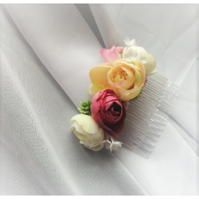 hřebínek do vlasů "červánkový""