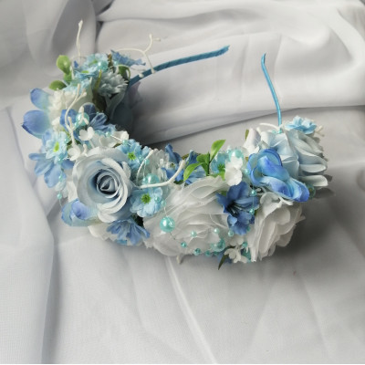 Čelenka do vlasů nebesky modrá