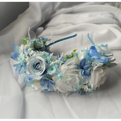 Čelenka do vlasů nebesky modrá