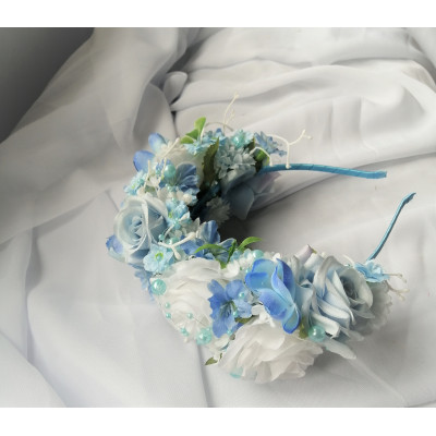 Čelenka do vlasů nebesky modrá