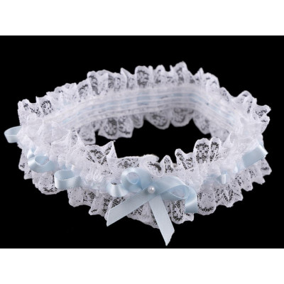 Svatební podvazek krajkový šíře 4,5 cm