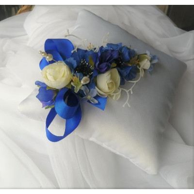 Polštářek  na prstýnky " modrá noc"