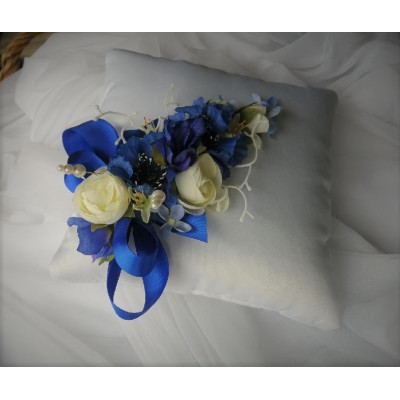 Polštářek  na prstýnky " modrá noc"