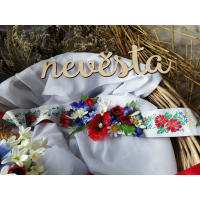 květinový opasek folklorní s květy