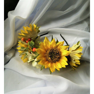 Čelenka do vlasů -slunečnice