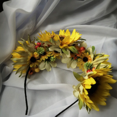 Čelenka do vlasů -slunečnice