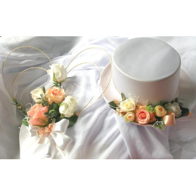 Sada na auto- srdce a cylindr - meruňková