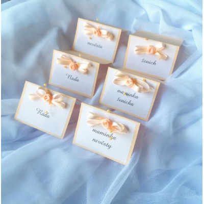 Svatební jmenovky - meruńková varianta