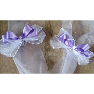 šerpa organzová s mašlemi