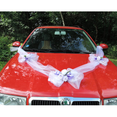 šerpa organzová s růžičkami