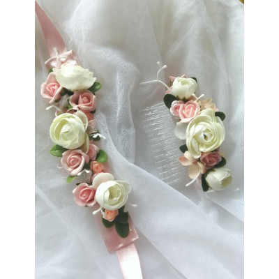 náramek -meruňky v růžích