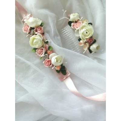 náramek -meruňky v růžích