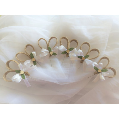 jutový vývazek s lístky