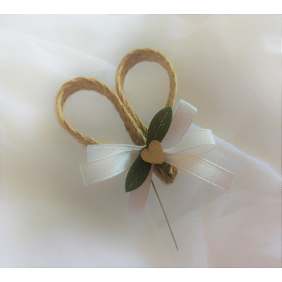 jutový vývazek s lístky