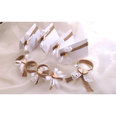 Svatební jmenovka jutová s tiskem