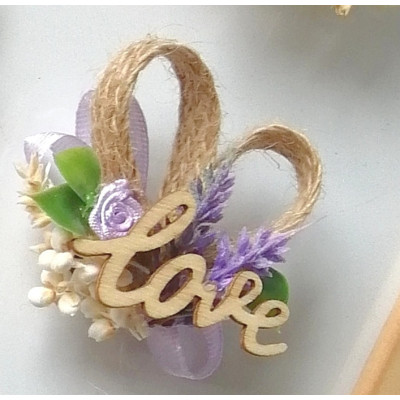 dárek pro hosty- magnet srdce levandulové