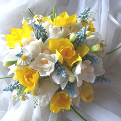 Svatební kytice jarní - umělá