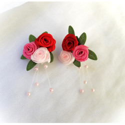 Náušnice - květinové romantické